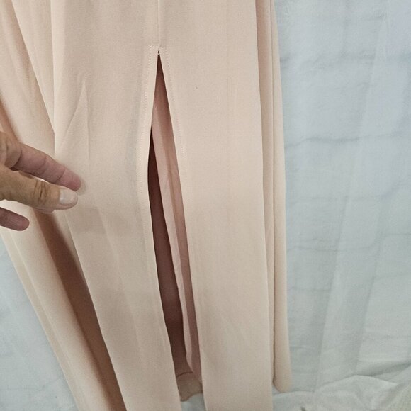 LuLus Dress Maxi Peach Ethereal Flowy Formal L - Picture 9 of 14